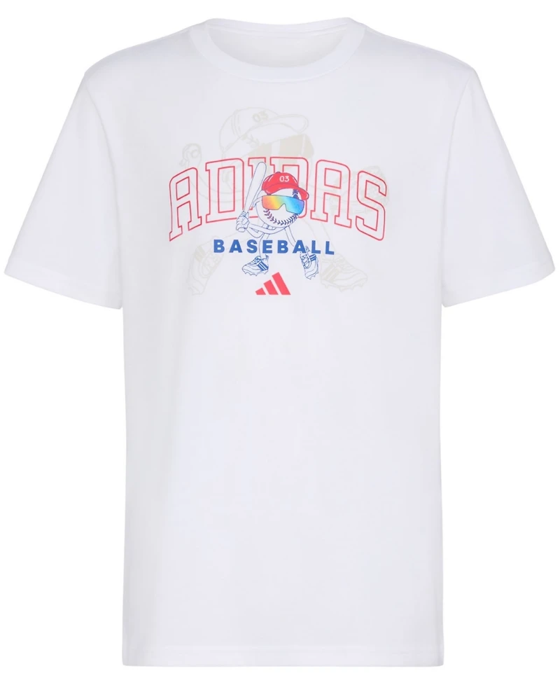 adidas Big Boys Short Sleeve Baseball Mascot T-Shirt