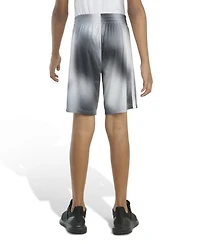 adidas Big Boys Elastic Waistband Motion Gradient Printed 3-Stripe Shorts