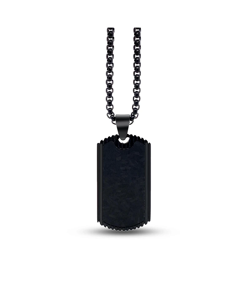 Anna Zuckerman Noctis Textured Tag Necklace