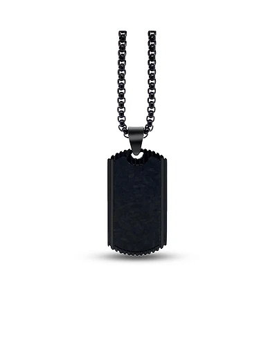 Anna Zuckerman Noctis Textured Tag Necklace
