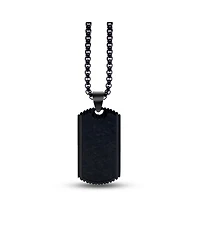 Anna Zuckerman Noctis Textured Tag Necklace