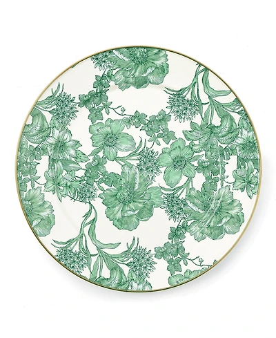 Mackenzie-Childs Emerald English Garden Charger Plate