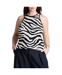 Eloquii Plus Size Printed Sweater Tank