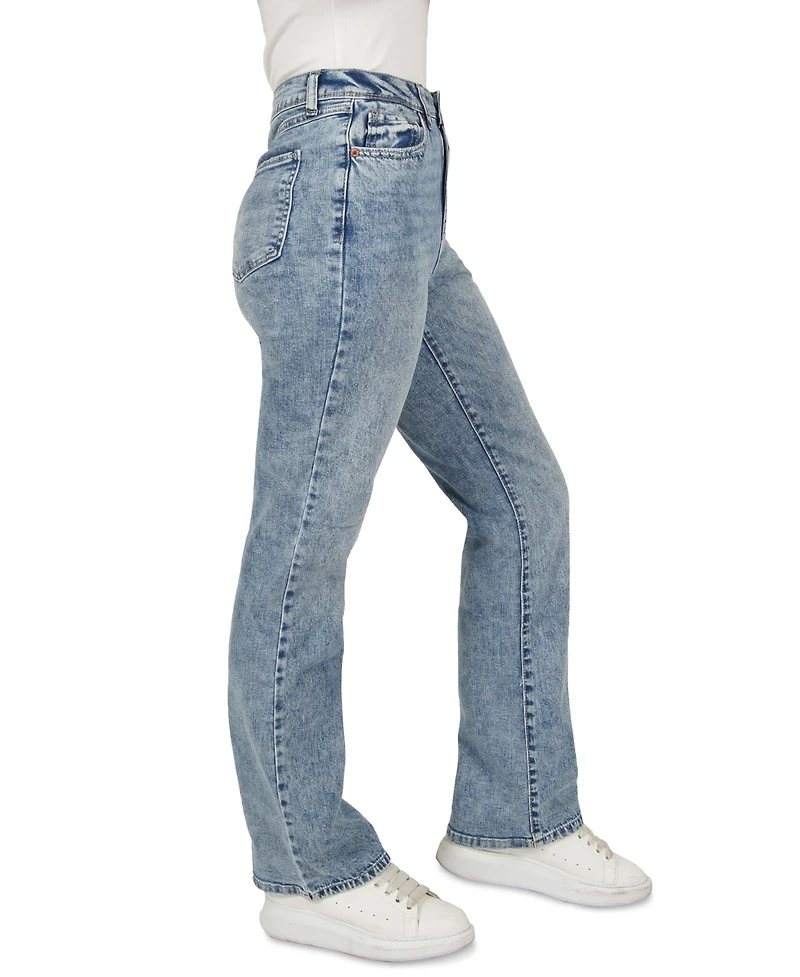 Rewash Juniors' High-Rise Loose Bootcut Jeans