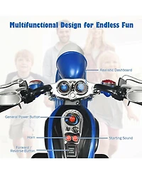6V Powered Toddler 3-Wheel Motorbike Ride On Toy with Horn and Headlight