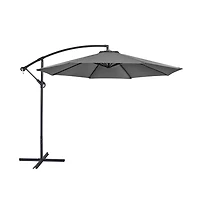Yaheetech 10 Ft Patio Offset Umbrella Cantilever Umbrella, Red