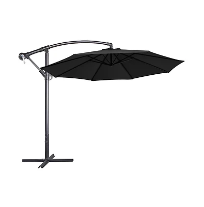 Yaheetech 10 Ft Patio Offset Umbrella Cantilever Umbrella, Red