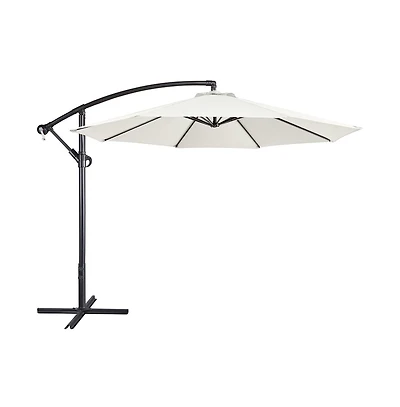 Yaheetech 10 Ft Patio Offset Umbrella Cantilever Umbrella, Red