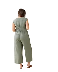 Ingrid + Isabel Maternity Luxe Linen Jumpsuit