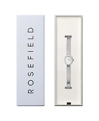 Rosefield Mini Oval Women's Silver Tone Stainless Steel Bracelet Watch 22mm