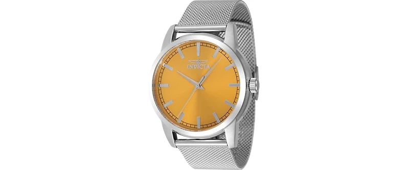 Invicta Men's 48506 Celestial Quartz 3 Hand Yellow Dial Watch
