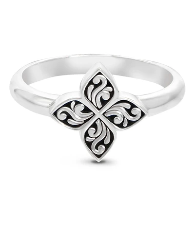 Devata Clover Filigree Ring in Sterling Silver