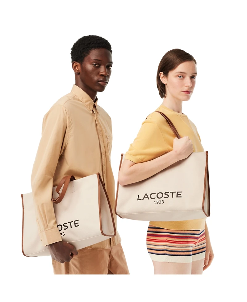 Lacoste Large Heritage Canvas Tote Bag