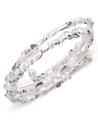 Style & Co Imitation Pearl Beaded Coil Bracelet, Exclusively at Macy's