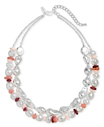 Style & Co Imitation Pearl & Bead Layered Statement Necklace, 18" + 3" extender, Macy's Exclusive