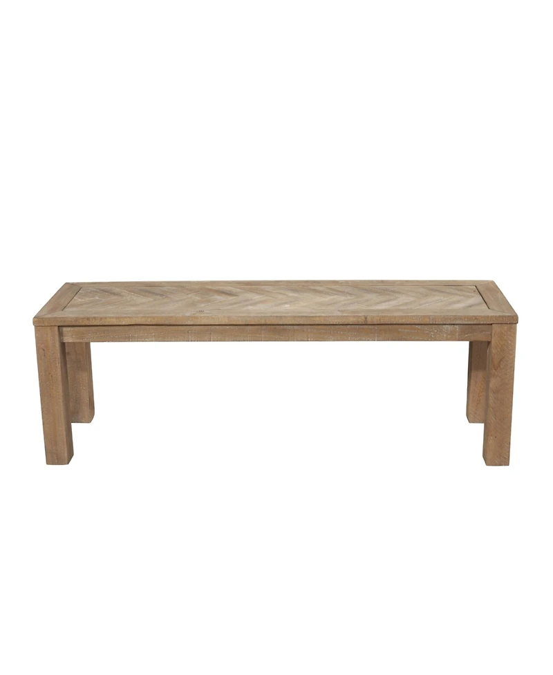 Distressed Solid Wood Dining Bench for Home Dining Room or Kitchen Seating
