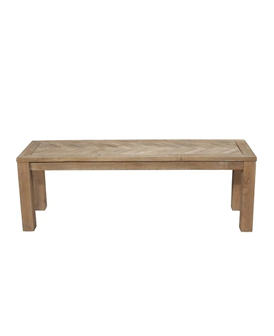 Distressed Solid Wood Dining Bench for Home Dining Room or Kitchen Seating
