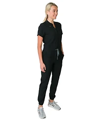 Medgear Women's Scrubs Jumpsuit with 8 Pockets