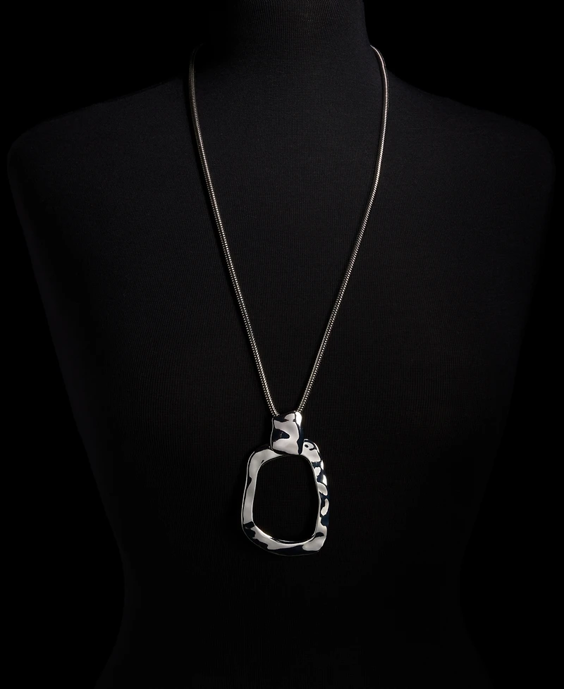 I.n.c. International Concepts Chunky Hammered Link Long Pendant Necklace, 28-3/4" + 3" extender, Exclusively at Macy's