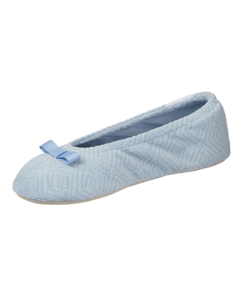 Isotoner Signature Women's Gemma Microterry Ballerina Slippers