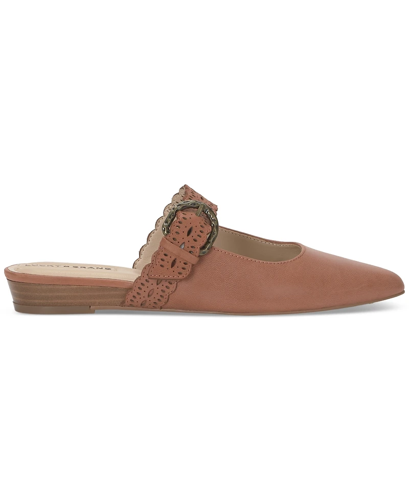 Lucky Brand Women's Nicona Eyelet Buckle Mule Flats