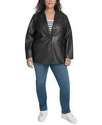 Levi's Plus Faux-Leather Peak-Lapel Jacket