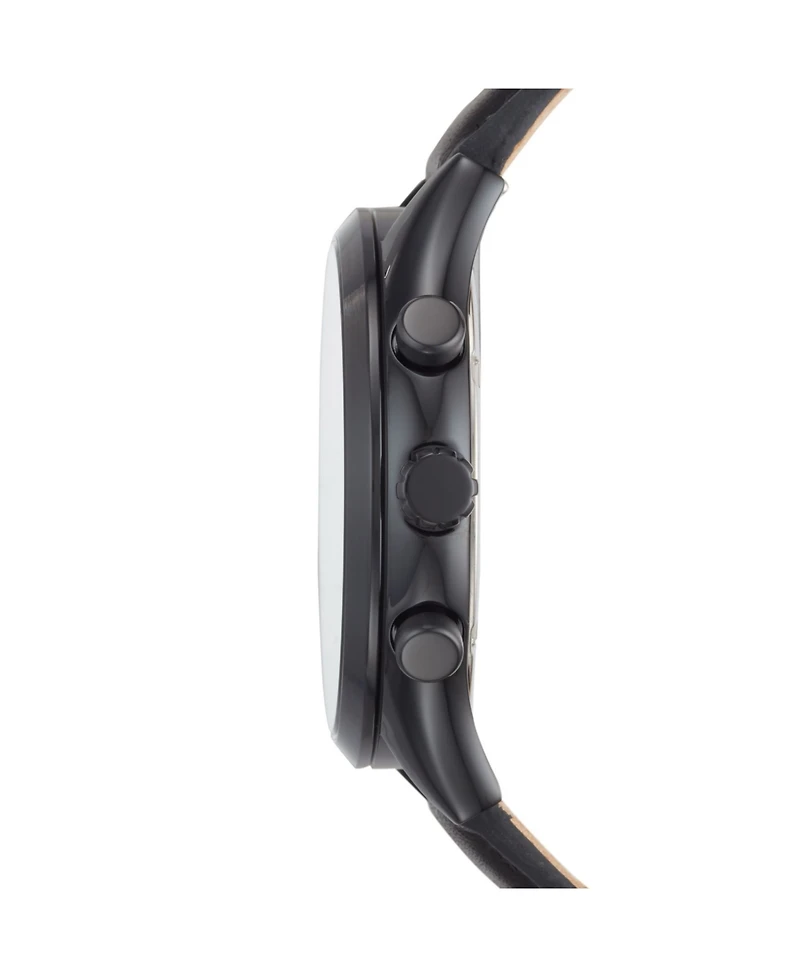 Fossil Men's Fenmore Multifunction Black Leather Watch, 44mm