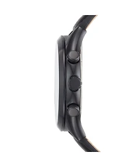Fossil Men's Fenmore Multifunction Black Leather Watch, 44mm