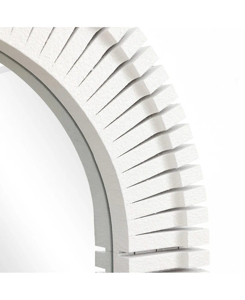 LuxenHome White Arch Rectangle 36-Inch Tall Wall Mirror, Accent and Vanity