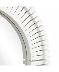 LuxenHome White Arch Rectangle 36-Inch Tall Wall Mirror, Accent and Vanity