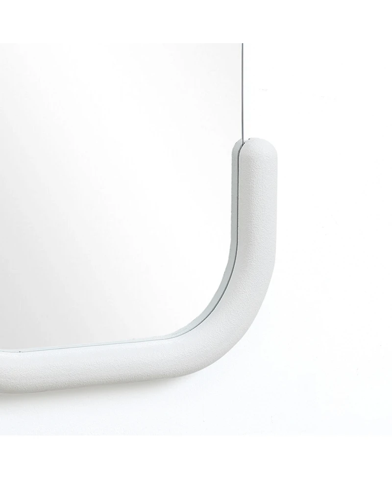 LuxenHome White C-Frame Accent and Vanity Wall Mirror