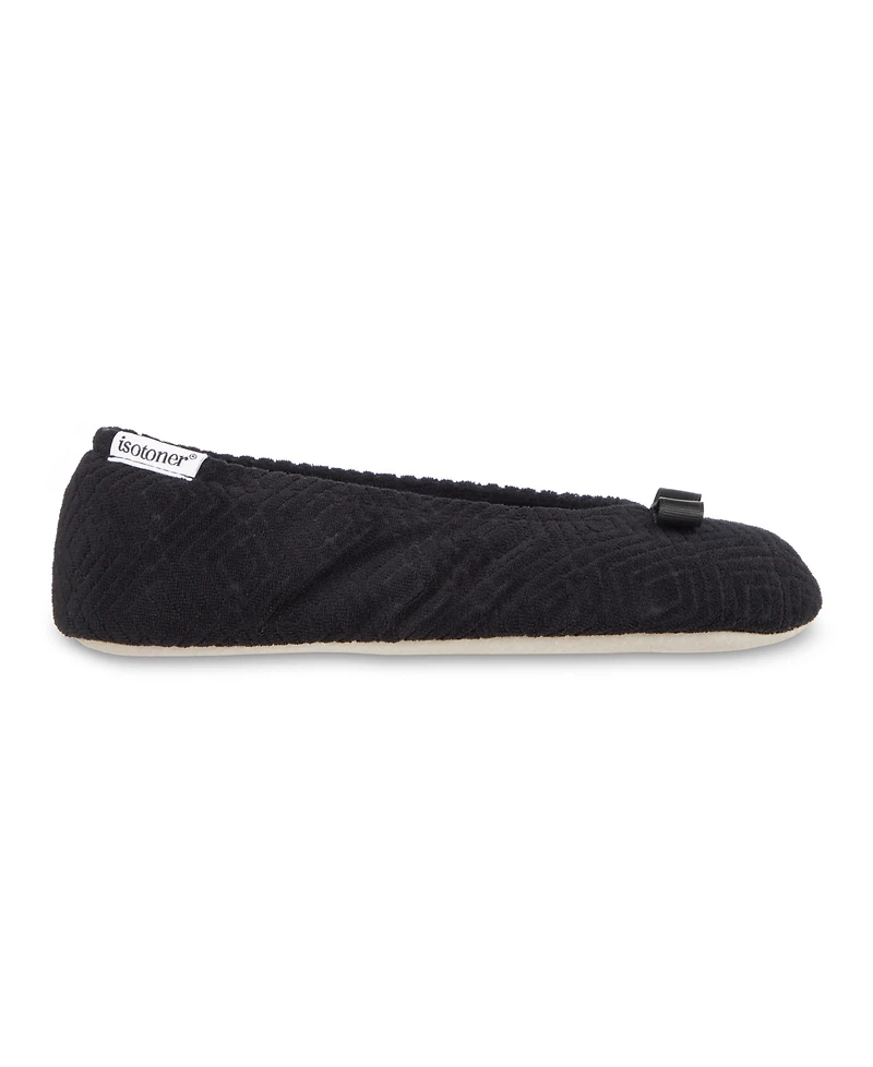 Isotoner Signature Women's Gemma Microterry Ballerina Slippers