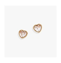 Crystal Heart Mini Studs