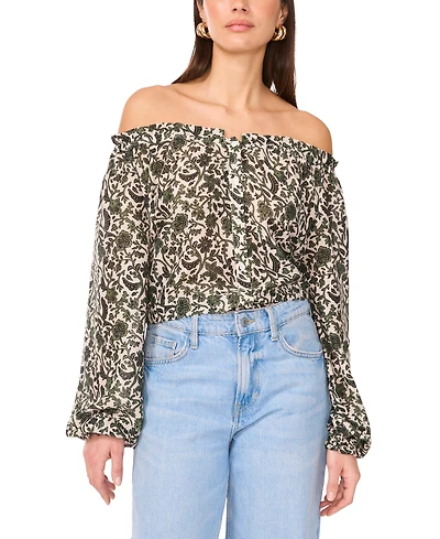 Vince Camuto Women's Off-The-Shoulder Long-Sleeve Top