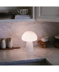 Mushroom Frosted Glass Led Table Lamp Bundle (13")
