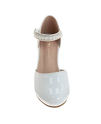 Laura Ashley Little Girls Rhinestones Low Heeled Dress Shoe