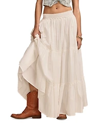 Lucky Brand Women's Broomstick Cotton Maxi Skirt