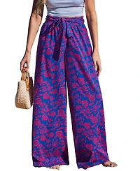 Cupshe Women's Celestial Waves Floral Cover-Up Pants