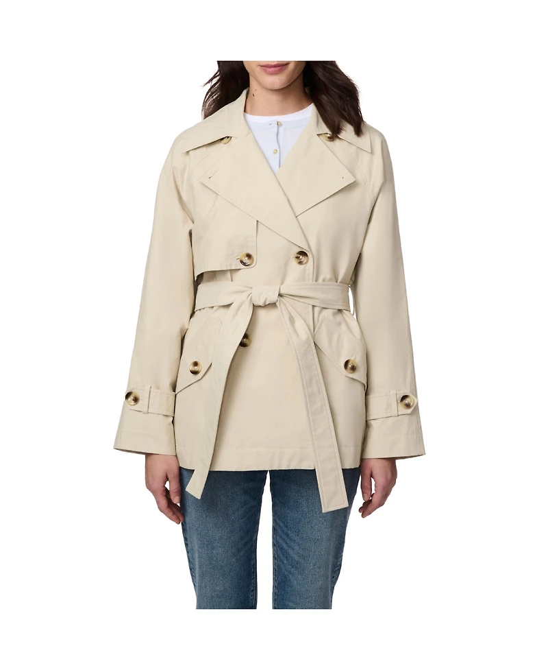 Bernardo Women's Belted Short Trench