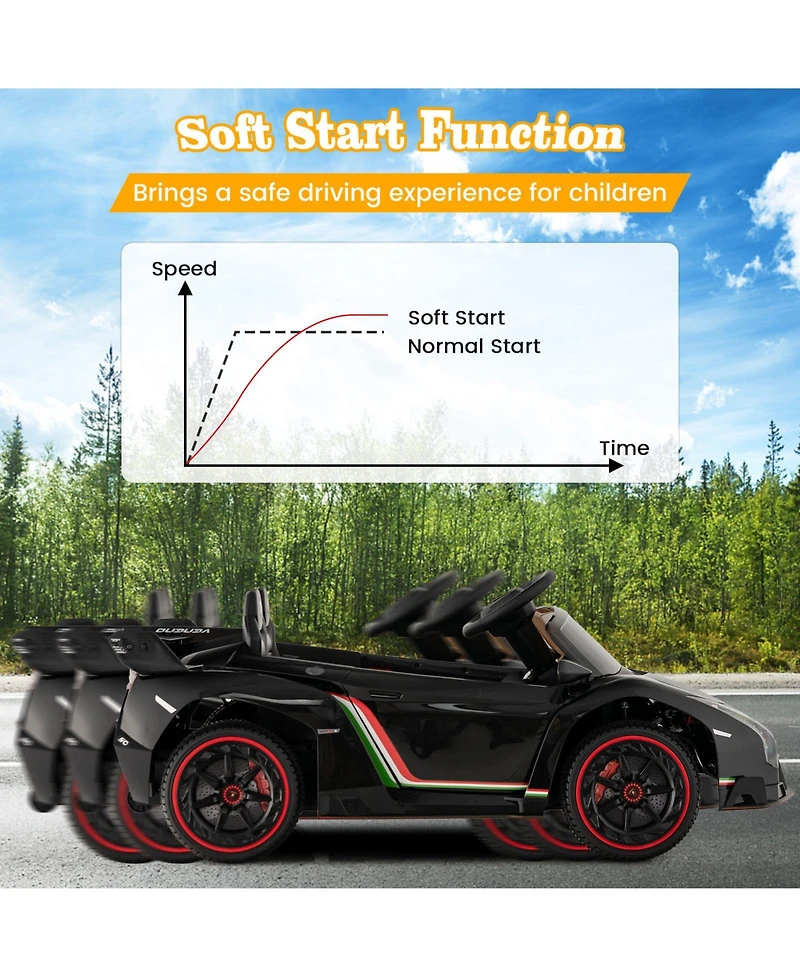 12V Licensed Lamborghini 4WD Kids Ride-on Sports Car with 2.4G Remote