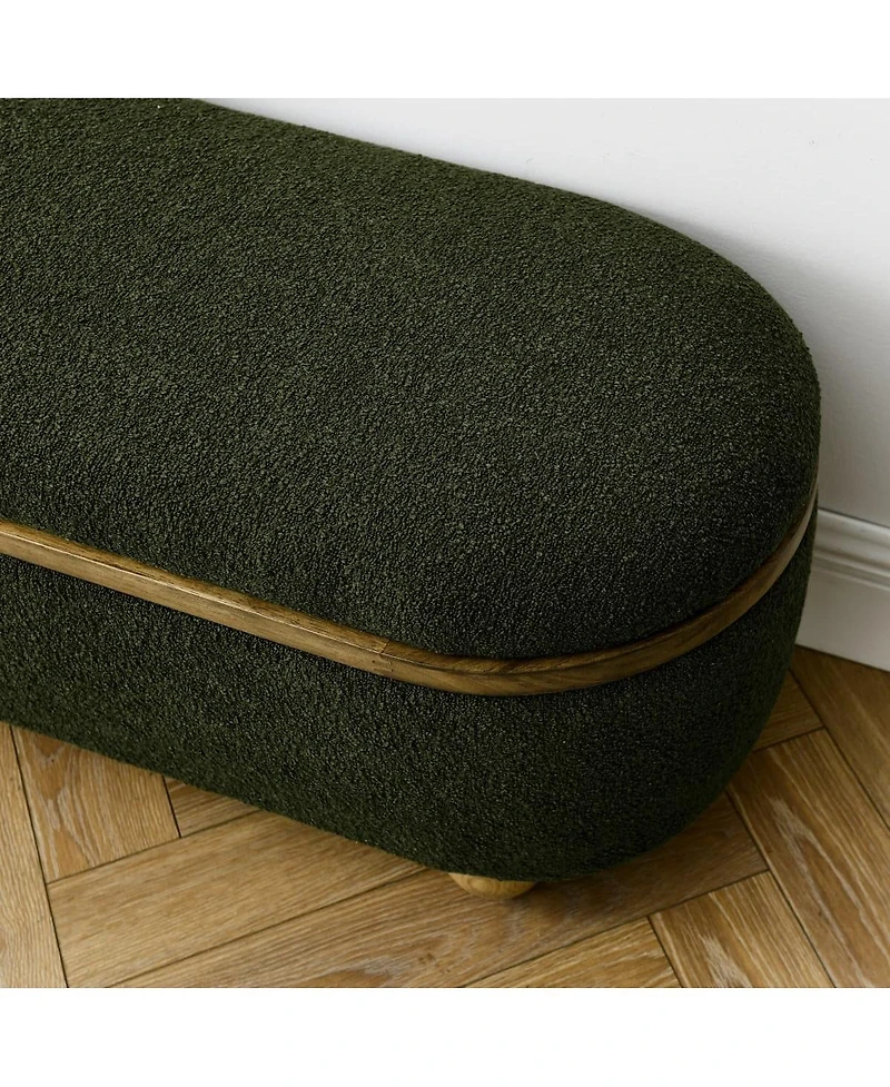 Upholstered End of Bed Storage Ottoman Bench with Seating and Hidden Compartment for Bedroom or Living Room Organization-The Pop Home