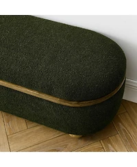 Upholstered End of Bed Storage Ottoman Bench with Seating and Hidden Compartment for Bedroom or Living Room Organization-The Pop Home