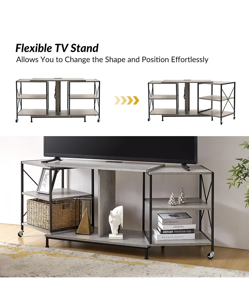 Patricio Flexible Tv Stand with Power Outlets