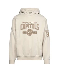LevelWear Men's Alexander Ovechkin Khaki Washington Capitals Oversized Contact Name Number Pullover Hoodie