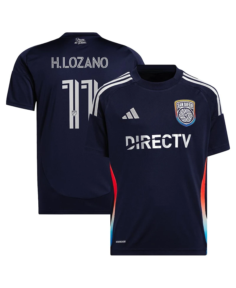 Adidas Big Boys and Girls Hirving Lozano Navy San Diego Fc 2025 State of Flow Replica Player Jersey