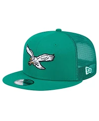New Era Big Boys and Girls Kelly Green Philadelphia Eagles Main Trucker Snapback Hat