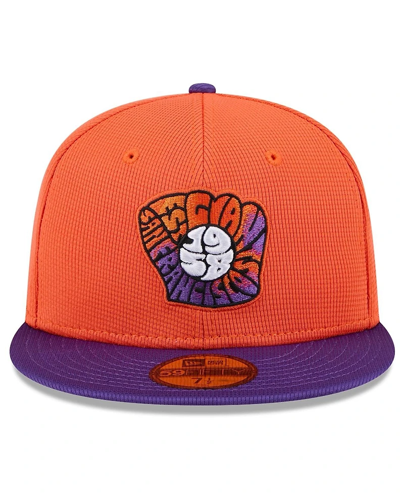 New Era Men's Orange/Purple San Francisco Giants 2025 City Connect Batting Practice 59FIFTY Fitted Hat