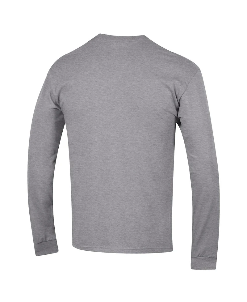 Champion Men's Heather Gray Duke Blue Devils Arch Over Logo Long Sleeve T-Shirt