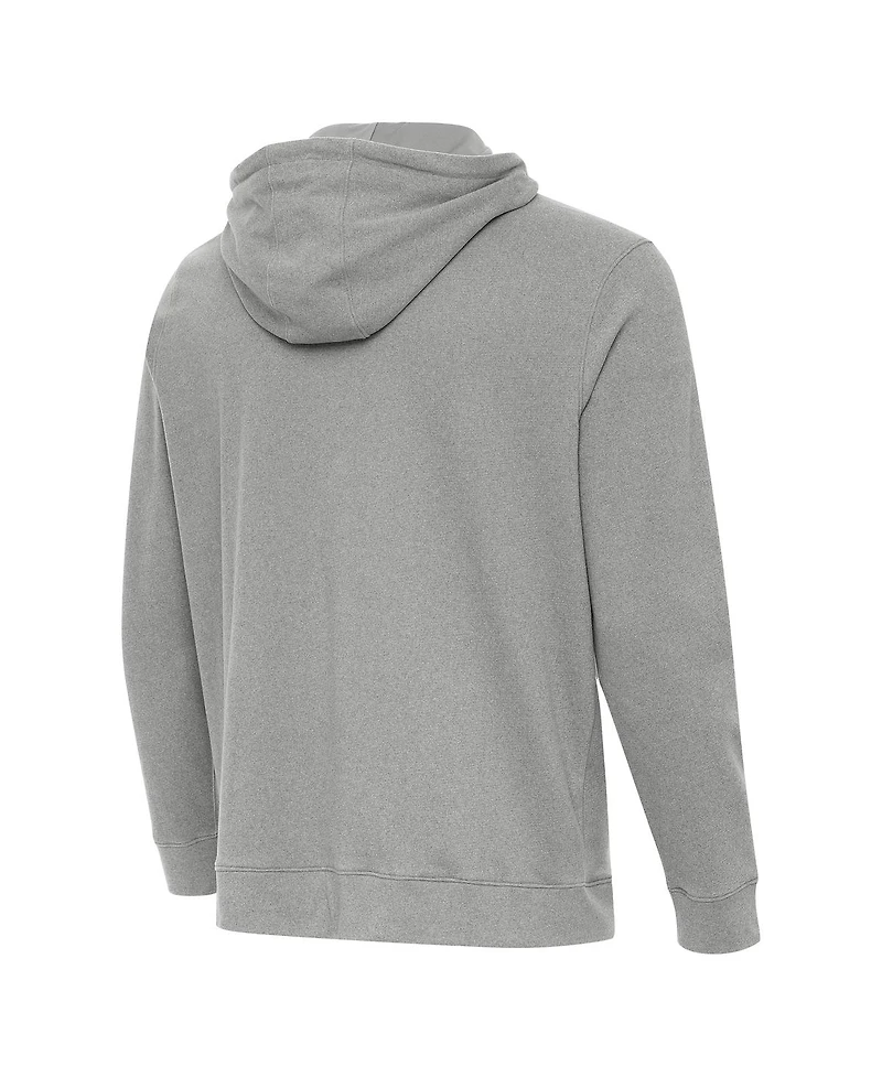 Antigua Men's Heather Indiana Hoosiers Cloud Pullover Hoodie