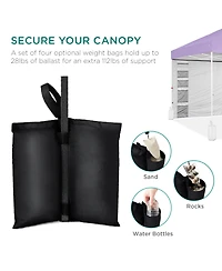 Best Choice Products 10x10ft Easy Setup Pop Up Canopy, Portable Tent w/ Side Wall, 1-Button Push
